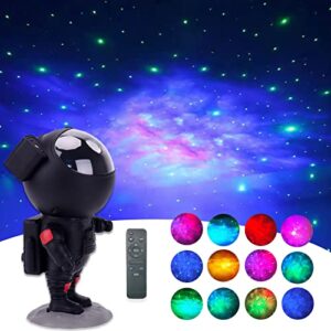 astronaut galaxy projector night light, 360° adjustable star projector night light with timer, nebula galaxy projector with remote control for bedroom, ceiling, home decor, party, gaming room