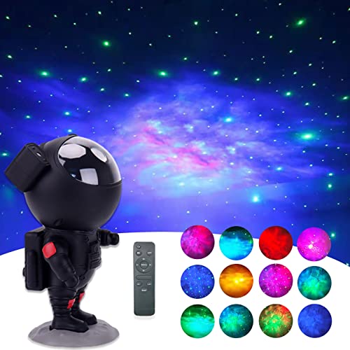 Astronaut Galaxy Projector Night Light, 360° Adjustable Star Projector Night Light with Timer, Nebula Galaxy Projector with Remote Control for Bedroom, Ceiling, Home Decor, Party, Gaming Room