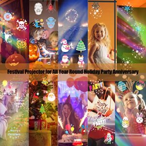 Halloween Christmas Projector Lights Outdoor, 2-in-1 Holiday Decorations Projector Lights, 20 HD Effects 3D Aurora & Patterns Waterproof with Remote Control Timer for Xmas Halloween Decor Party