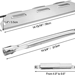 Hisencn Grill Parts Kit for Kenmore 146.34611410, 146.46372610 146.23673310 146.34461410 146.10016510 146.16198211 146.46366610 146.16142210 146.1001751 146.4636561 Grill Burner, Heat Plate, Crossover