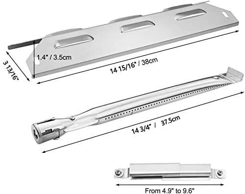 Hisencn Grill Parts Kit for Kenmore 146.34611410, 146.46372610 146.23673310 146.34461410 146.10016510 146.16198211 146.46366610 146.16142210 146.1001751 146.4636561 Grill Burner, Heat Plate, Crossover