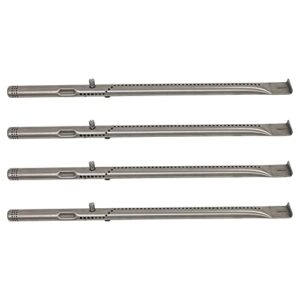 UpStart Components 4-Pack BBQ Gas Grill Tube Burner Replacement Parts for Charbroil 463343819 - Compatible Barbeque Stainless Steel Pipe Burners
