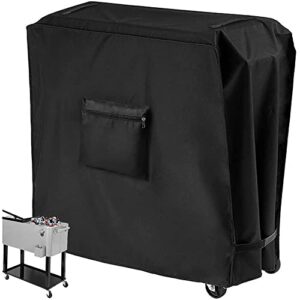 skyour cooler cart cover waterproof dustproof uv portable patio rolling cooler ice chest party cooler protector covers for 80 quart outdoor patio beverage coolers carts