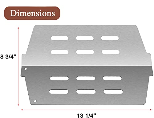 QuliMetal Stainless Steel Flavor Bars and Heat Deflector for Weber Genesis 300 Series Grills (2011-2016), 17GA, Stainless Steel, Replacements for Weber 7620 7621 65505 7622