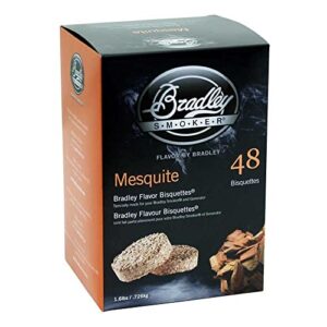 bradley smoker bisquettes for grilling and bbq, mesquite special blend, 48 pack
