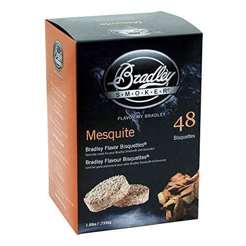 Bradley Smoker Bisquettes for Grilling and BBQ, Mesquite Special Blend, 48 Pack