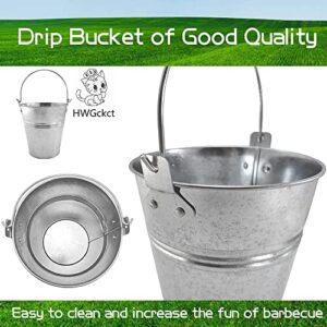 Drip Grease Bucket & 12 -Pack Disposable Foil Liners for Traeger,Pit Boss,Rec Tec Wood Pellet Grills & Smokers