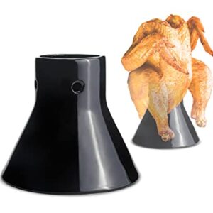 BONPAZ 2Pack Ceramic Beer Can Chicken Holder for Grill, Upright Chicken Roaster Rack, Grilling Accessories - Chicken Throne for Smokers, Non-Stick Beer Butt Chicken Stand, Kamado Joe BBQ Accessories