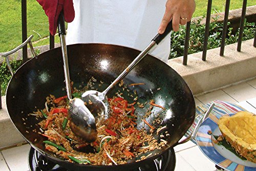 Eastman Outdoors 37212 Outdoor Gourmet 22 Inch Carbon Steel Wok Kit,Black & Steel