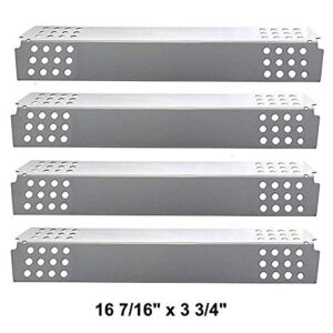 Htanch SN7321 (4-Pack) SA4731 (4-Pack) 15 15/16" Burner,16 7/16" Heat Plate Crossover Tubes for Charbroil 463241013, 463241313, 463241314, 463241413, 463241414, 466241013, 466241313, 466241413 Grill