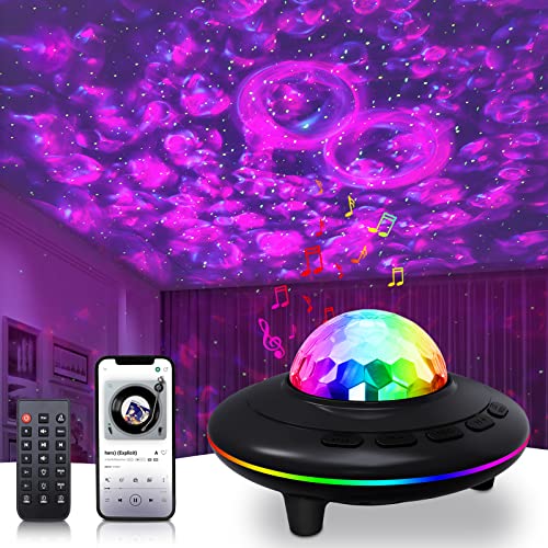 Star Projector,Laliled Ocean Wave Projector with Remote and Bluetooth Speaker,Timer,360 Degree Rotating Galaxy Light Projector for Baby Kids Adults Bedroom/Decoration/Birthday/Party