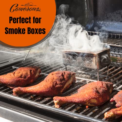 Camerons All Natural Cherry Wood Chips for Smoker -260 Cu. In. Bag, Approx 2 Pounds- Kiln Dried Coarse Cut BBQ Grill Wood Chips for Smoking Meats - Barbecue Smoker Accessories - Grilling Gifts for Men