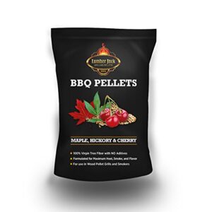 lumber jack 40-pounds bbq grilling wood pellets, maple-hickory-cherry