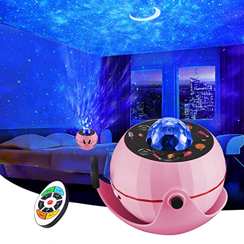 Star Projector Night Light, 7 Colors Galaxy Projector Ocean Wave Projector for Bedroom, Night Light Projector for Kids Bedroom Livingroom Birthday Party Ceiling Projector Home Decor