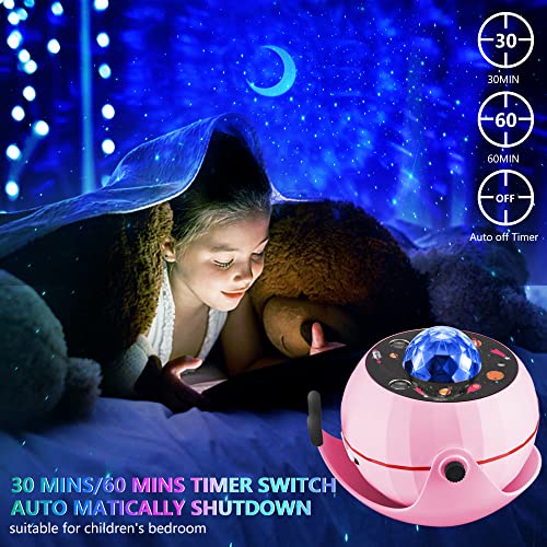 Star Projector Night Light, 7 Colors Galaxy Projector Ocean Wave Projector for Bedroom, Night Light Projector for Kids Bedroom Livingroom Birthday Party Ceiling Projector Home Decor