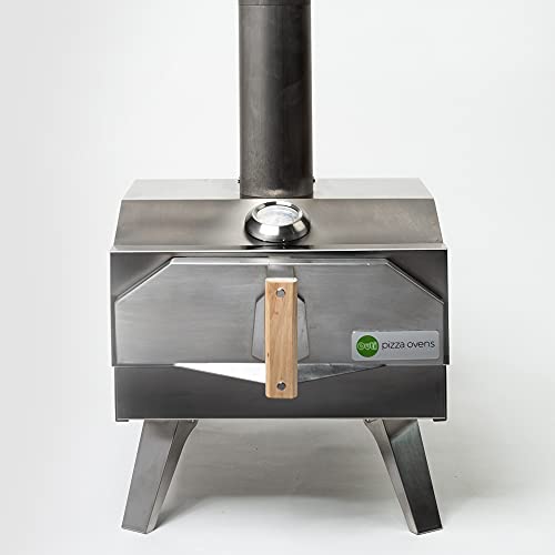 Outi Portable Outdoor Pizza Oven – Portable Oven – Multifuel Outdoor Pizza Oven – Stainless steel with Built In Thermometer – Pellets, Wood or Charcoal