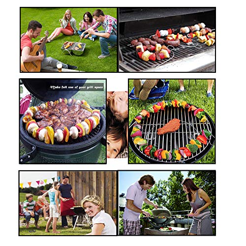 Wadoy BBQ Flexible Skewers for Grilling, 29Inch(Set of 8) Cable Skewers, Stainless Steel Flexible Kabob Skewers