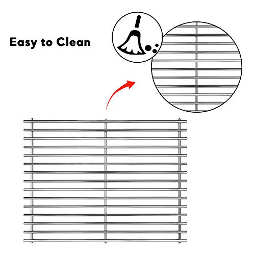 Uniflasy 17 Inches Stainless Steel Cooking Grid Grates Replacement for Charbroil 463250509, 463250510, Thermos 461262409, Grill Master 720-0737, 720-0670E, Vermont Castings, Great Outdoors Gas Grills