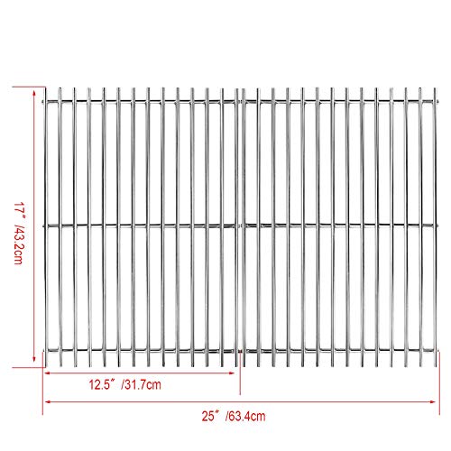 Uniflasy 17 Inches Stainless Steel Cooking Grid Grates Replacement for Charbroil 463250509, 463250510, Thermos 461262409, Grill Master 720-0737, 720-0670E, Vermont Castings, Great Outdoors Gas Grills