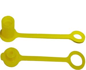 aupro 1/4 gas port plug and dust cap 1/4in quick disconnect connect propane natural lp, yellow, 3/8in