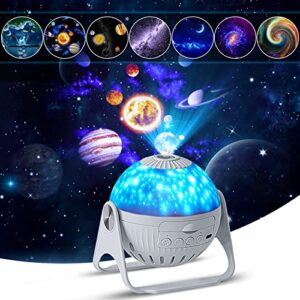 seekstars star planetarium projector, galaxy projector night light – bedroom ambiance projector, kids constellation projector toys gifts – 360°auto rotating projector