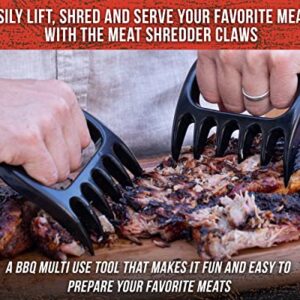 BBQ Gloves, Digital Meat Thermometer and BBQ Claws for Shredding Meat - Great Smoker Tools Accessory Set for Men, Fathers Day and Birthday