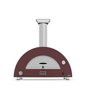 ALFA Brio Antique Red Liquid Propane Countertop Outdoor Pizza Oven