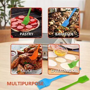 Fanglcy Silicone Basting Brush Pastry Brushes Cooking Set- Pack of 3 Pcs Heat Resistant Basting Brushes and 2 Pcs Silicone Spatulaes for Oil, Baking and BBQ Spreading Dishwasher Safe