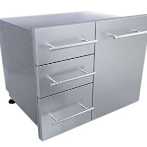 SUNSTONE DE-LPCTD30 Designer Series Raised Style Liquid Propane Combo Triple Drawer, 30", Stainless Steel