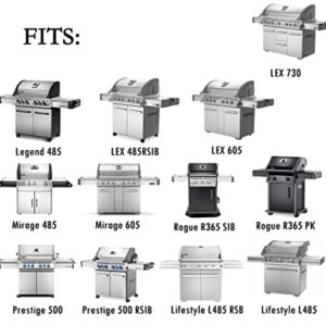 Votenli S1485A(4-Pack) 18 13/16 inch Stainless Steel Burner Replacement for Napoleon 85-3072-8, 85-3073-6, 85-3080-8, 85-3081-6, 85-3082, 85-3083, 85-3084-0, LD485RB, LD485RSIB, M485RB, M485RSIB, RSIB