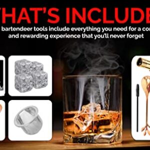 Cuspy Cocktail Smoker Kit with Torch, Gifts for Him – 6 Flavor Wood Chips – Bourbon Smoker, Whiskey Smoker Kit, and Old Fashioned Drink Smoker Kit, Birthday Gift(Without Butane)