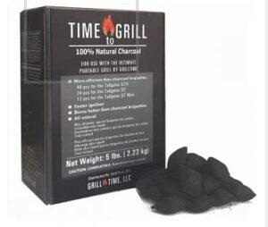 grill time – 5-pound natural lump charcoal