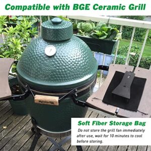 JISHAHS Charcoal Fire Starter Compatible with Big Green Egg Grill, Blower Fan with Auto Shut-Off for Fast Charcoal FastStart