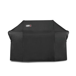 weber summit 600 series premium grill cover, heavy duty and waterproof, fits grill widths up to 74 inches