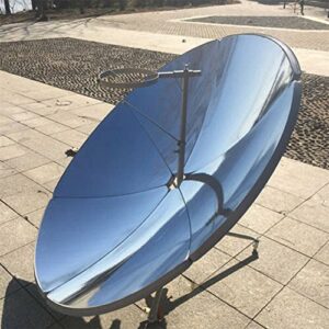 Portable Solar Cooker, 1800W 59inch Diameter Camping Outdoor Solar Oven Visual Education or High Efficiency DIY Solar Concentrator for Outdoor Camping BBQ Cooking