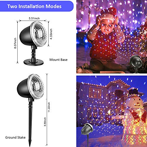 Star Projector, Night Light Projector for Kids, Outdoor Indoor Holiday Projector Lights with Remote Control, Waterproof LED Projector Landscape Light for Bedroom Garden Wedding Party Christmas Gift