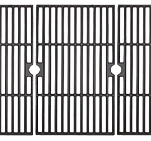 BBQ Grill Grate 16 15/16-inch Matte Cast-Iron Cooking Grates Replacement 3-Pack for Charbroil 463251505, 463251605, 463250509, Broil King Centro Master Chef Gas Grills etc