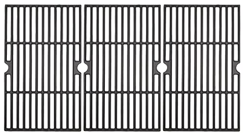 BBQ Grill Grate 16 15/16-inch Matte Cast-Iron Cooking Grates Replacement 3-Pack for Charbroil 463251505, 463251605, 463250509, Broil King Centro Master Chef Gas Grills etc