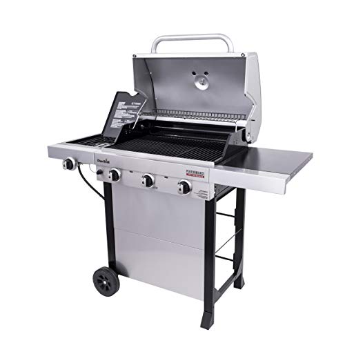 Char-Broil 463370719 Performance TRU-Infrared 3-Burner Cart Style Liquid Propane Grill, Stainless Steel