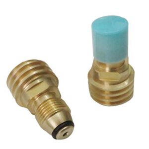 NGHTMRE Old to New Outlet Brass Refill Adapter Propane Tank Adapter Converts POL LP Tank Service Valve to QCC1/Type1 Hose or Regualtor Set of 2