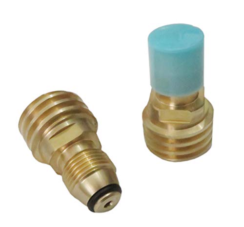 NGHTMRE Old to New Outlet Brass Refill Adapter Propane Tank Adapter Converts POL LP Tank Service Valve to QCC1/Type1 Hose or Regualtor Set of 2