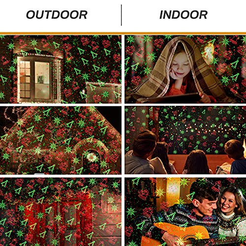 Christmas Lights Projector Outdoor, Waterproof Christmas Laser Lights with Remote Control for Outdoor Outside Christmas Decorations Farmhouse Christmas Decor