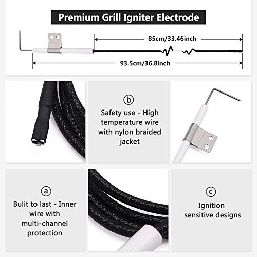 Criditpid Replacement Parts for Nexgrill 720-0830H 720-0830D, Members Mark 720-0830F, BHG 720-0783H Grill, Heat Plate Shields Grill Burners Igniter for Nexgrill 4 Burner 720-0830H Home Depot
