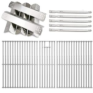 uniflasy replacement parts burner heat plate cooking grates for nexgrill 720-0882a evolution infrared plus 5-burner gas grill stainless steel repair part kit for nexgrill cooking grid with side burner