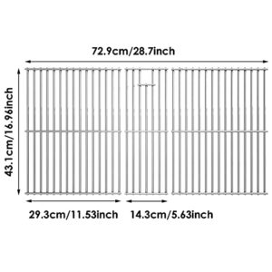 Uniflasy Replacement Parts Burner Heat Plate Cooking Grates for Nexgrill 720-0882A Evolution Infrared Plus 5-Burner Gas Grill Stainless Steel Repair Part kit for Nexgrill Cooking Grid with Side Burner