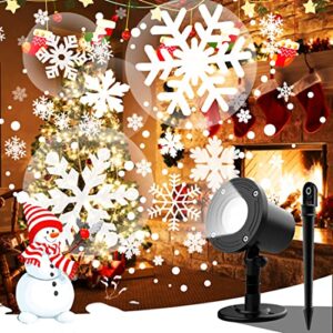 new 2023 christmas snowflake projector lights,indoor outdoor waterproof led snowfall projection lamp for christmas theme party, holiday, halloween, home birthday party and garden xmas decoration