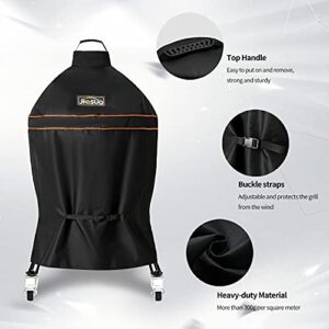 Jiesuo Kamado Grill Cover for Kamado Joe Classic Charcoal Grills, Grill Accessories for Kamado Joe, Heavy Duty Waterproof Grill Cover