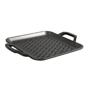 lodge cast iron chef collection square grill topper – 11 in