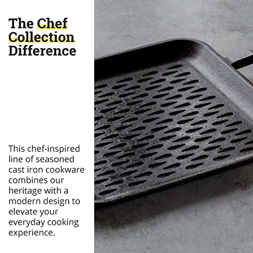 Lodge Cast Iron Chef Collection Square Grill Topper - 11 in