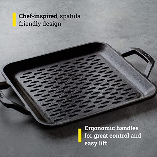 Lodge Cast Iron Chef Collection Square Grill Topper - 11 in